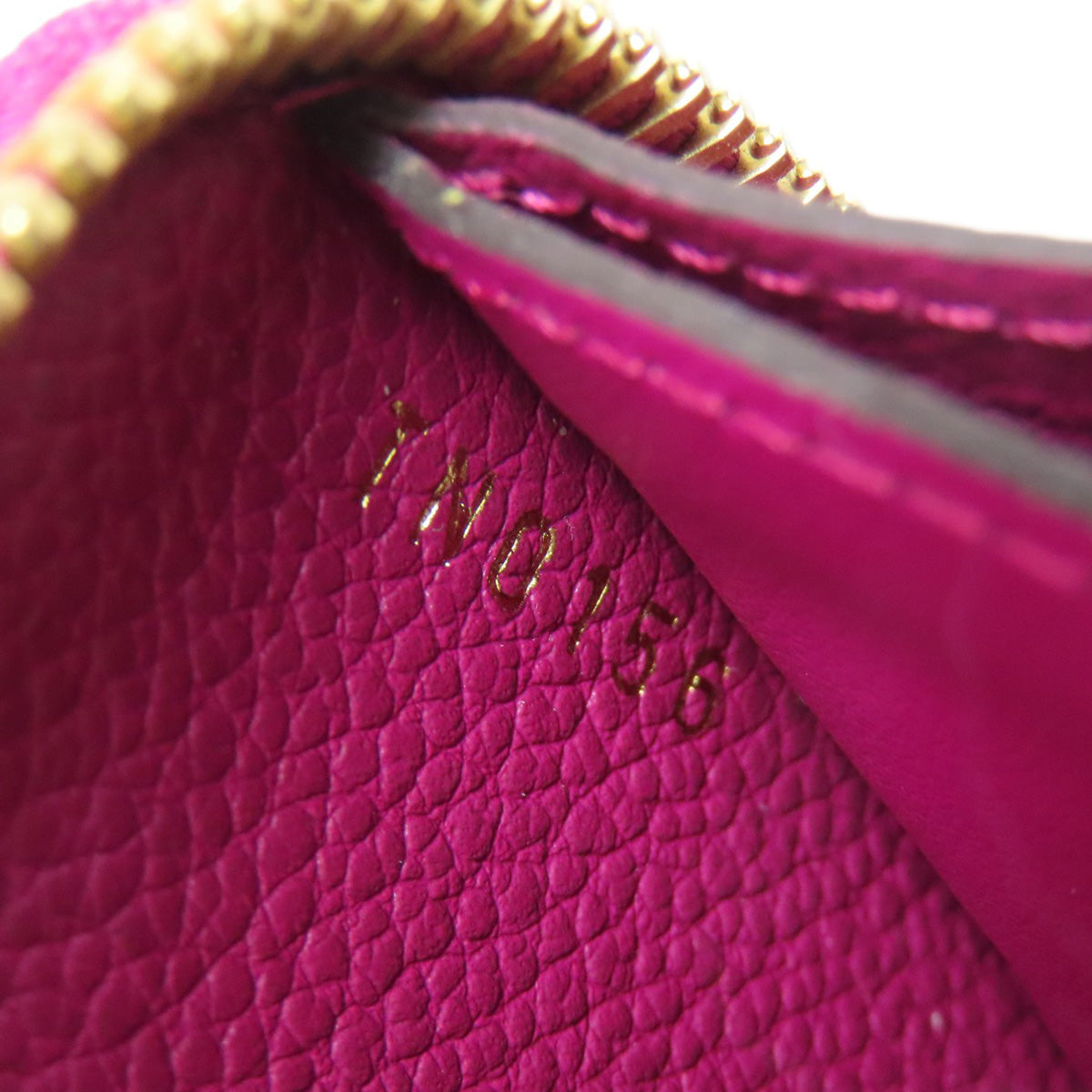 LOUIS VUITTON Long Wallet Purse M61701 Ann Platt purple Portefeuille Clemence Women Used Authentic