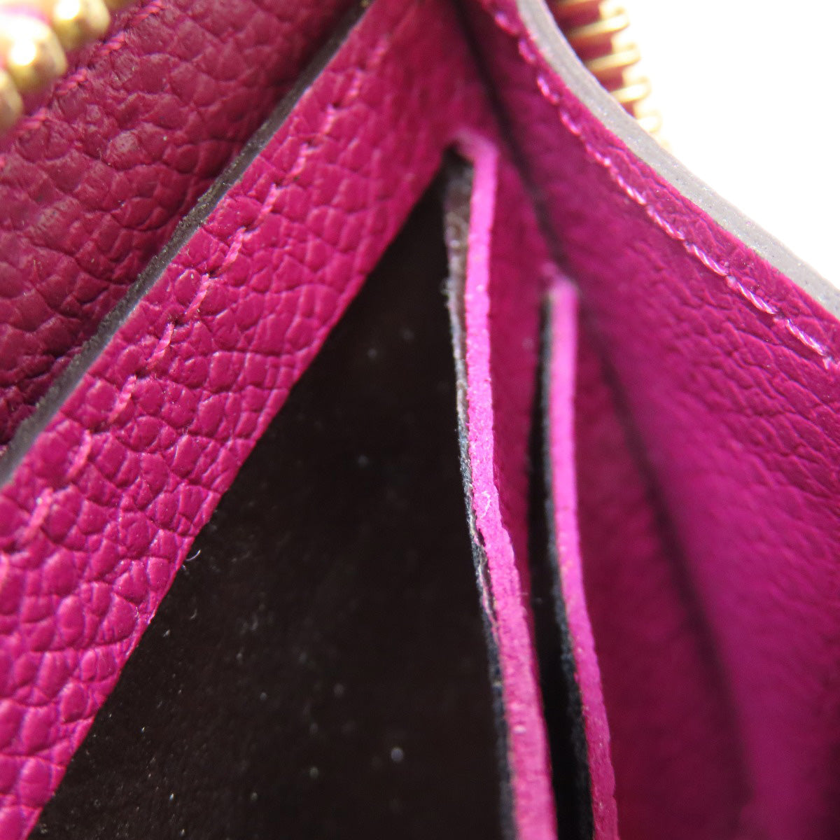 LOUIS VUITTON Long Wallet Purse M61701 Ann Platt purple Portefeuille Clemence Women Used Authentic