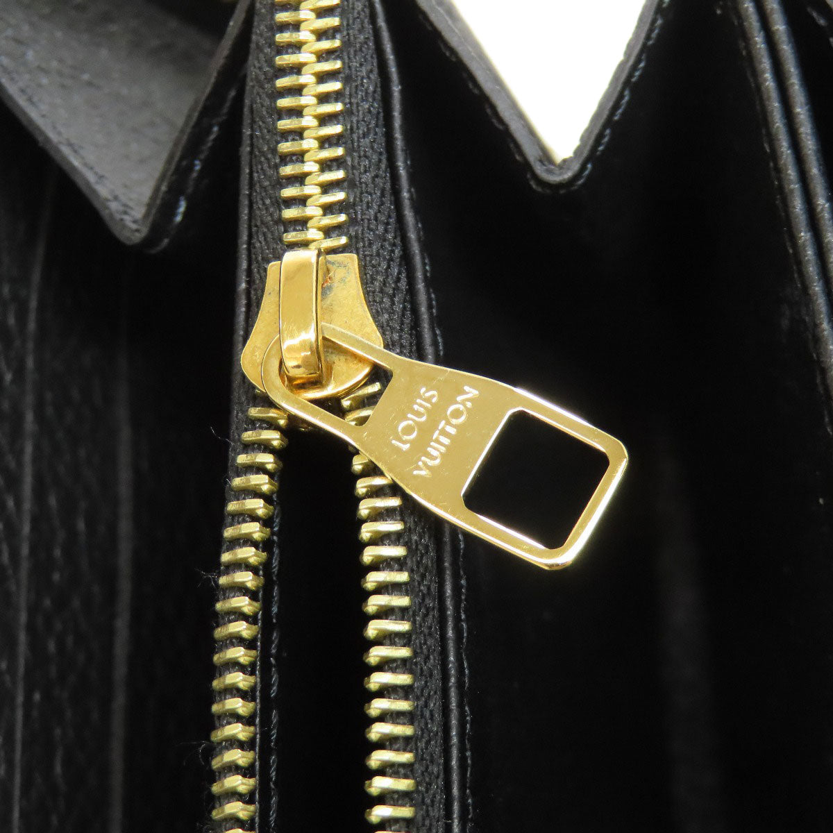 LOUIS VUITTON Long Wallet Purse M80481 Ann Platt black Zippy wallet bicolor Women(Unisex) Used Authentic