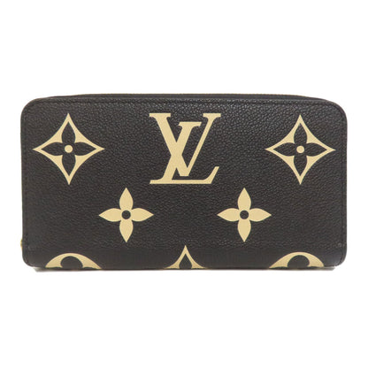 LOUIS VUITTON Long Wallet Purse M80481 Ann Platt black Zippy wallet bicolor Women(Unisex) Used Authentic