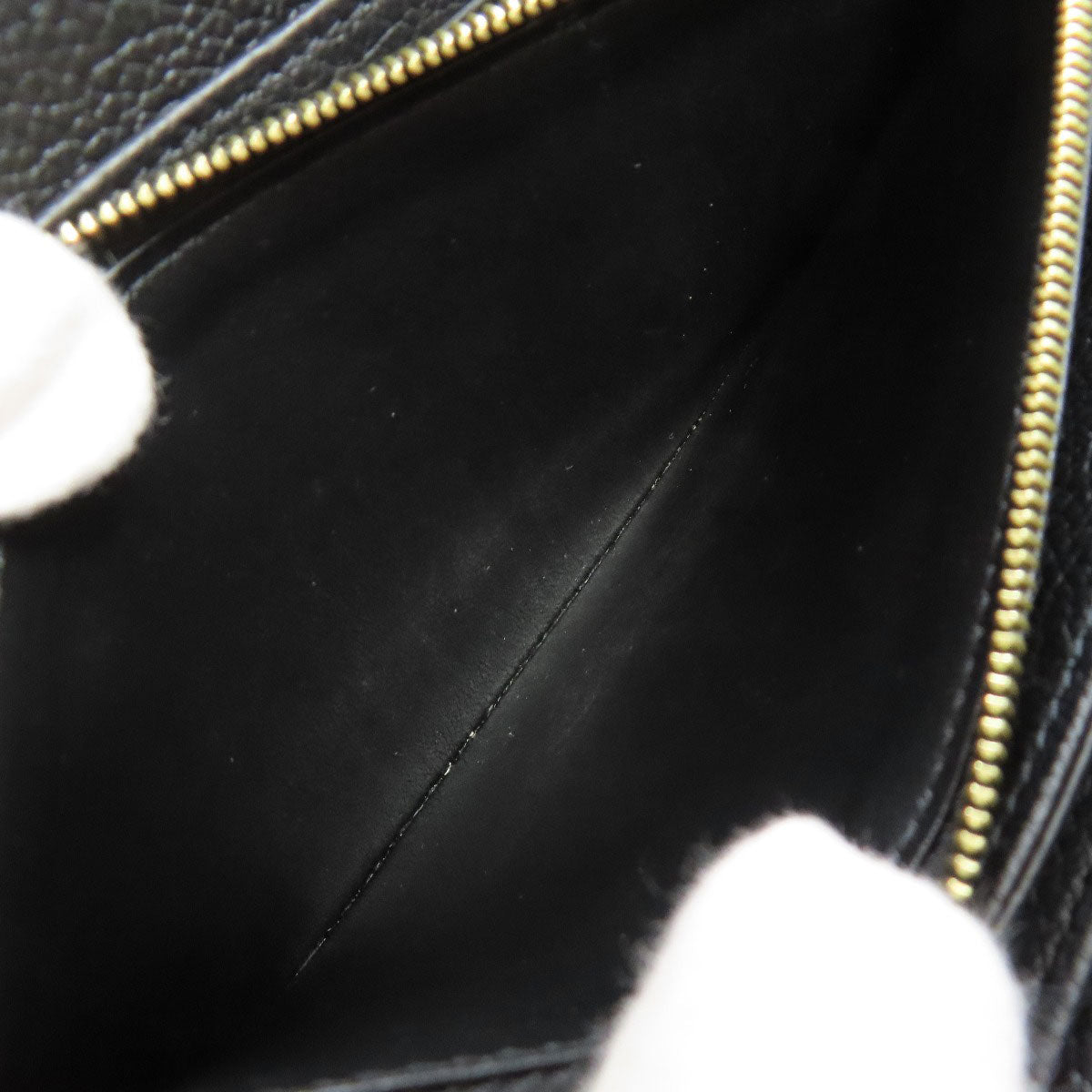 LOUIS VUITTON Long Wallet Purse M80481 Ann Platt black Zippy wallet bicolor Women(Unisex) Used Authentic