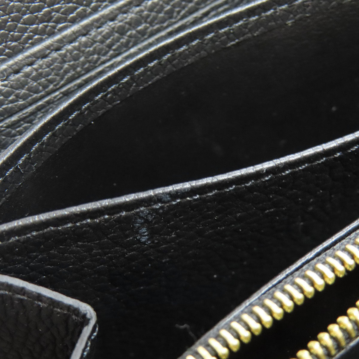 LOUIS VUITTON Long Wallet Purse M80481 Ann Platt black Zippy wallet bicolor Women(Unisex) Used Authentic