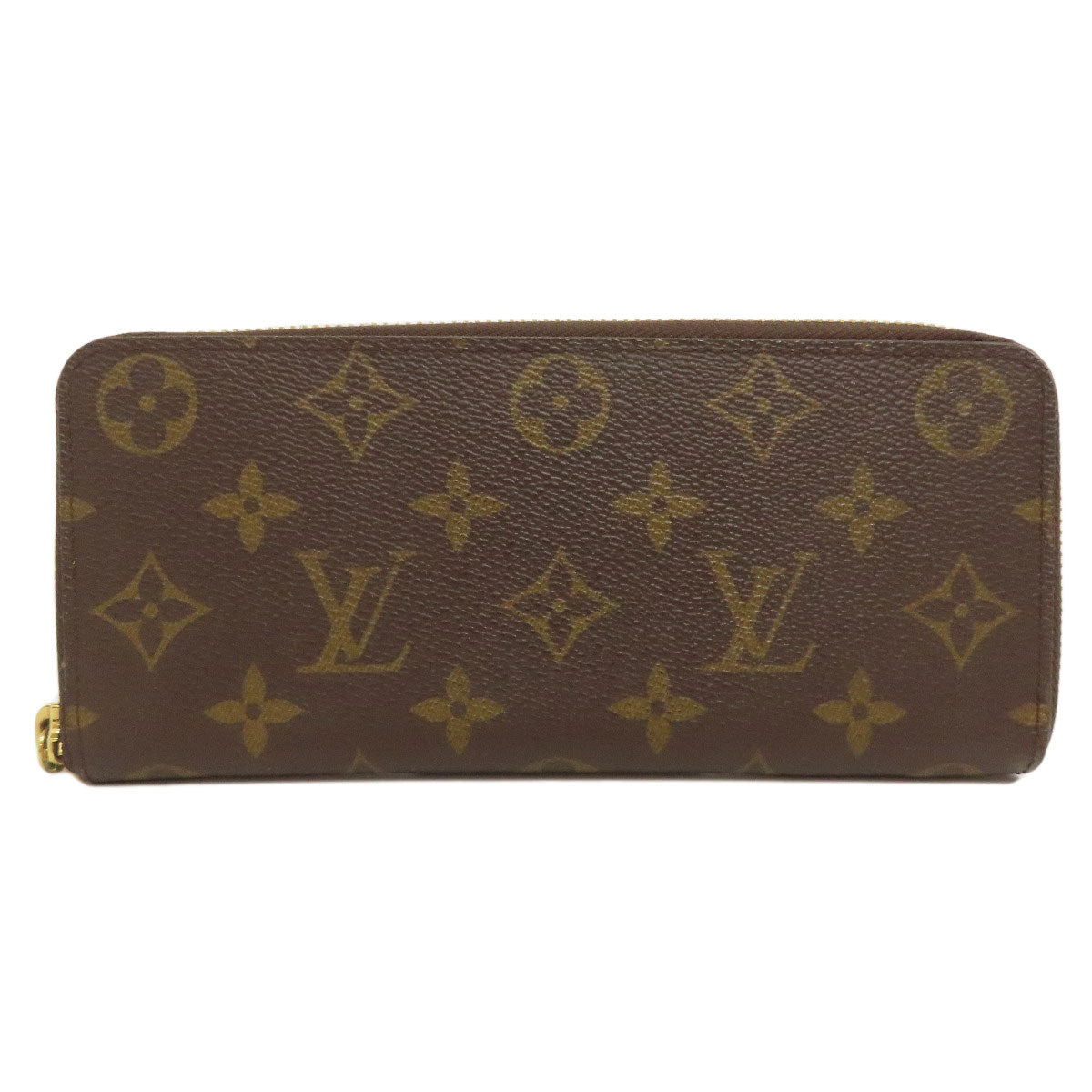 LOUIS VUITTON Long Wallet Purse M60744 Monogram canvas Brown Portefeuille Clemence mens(Unisex) Used Authentic