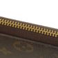 LOUIS VUITTON Long Wallet Purse M60744 Monogram canvas Brown Portefeuille Clemence mens(Unisex) Used Authentic