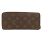 LOUIS VUITTON Long Wallet Purse M60744 Monogram canvas Brown Portefeuille Clemence mens(Unisex) Used Authentic