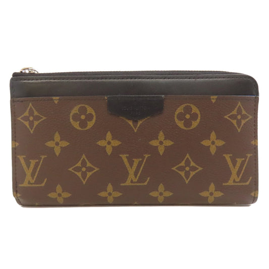LOUIS VUITTON Long Wallet Purse M69407 Monogram macacer Brown Zippy Dragonne Women(Unisex) Used Authentic