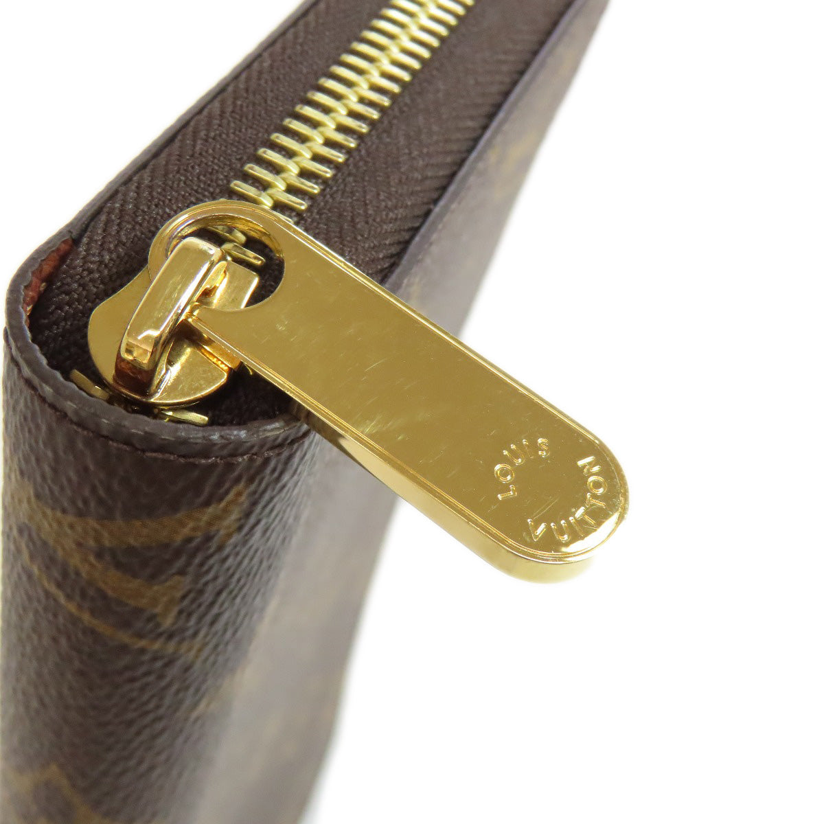 LOUIS VUITTON Long Wallet Purse M42616 Monogram canvas Brown Zippy wallet Women(Unisex) Used Authentic