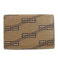 BALENCIAGA Bifold Wallet 594312 PVC Brown BB Tri-fold Wallet Women(Unisex) Used Authentic