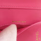 CHANEL Bifold Wallet Grained Calfskin Skin pink COCO Mark Gold Metal Tri-fold Wallet Women Used Authentic