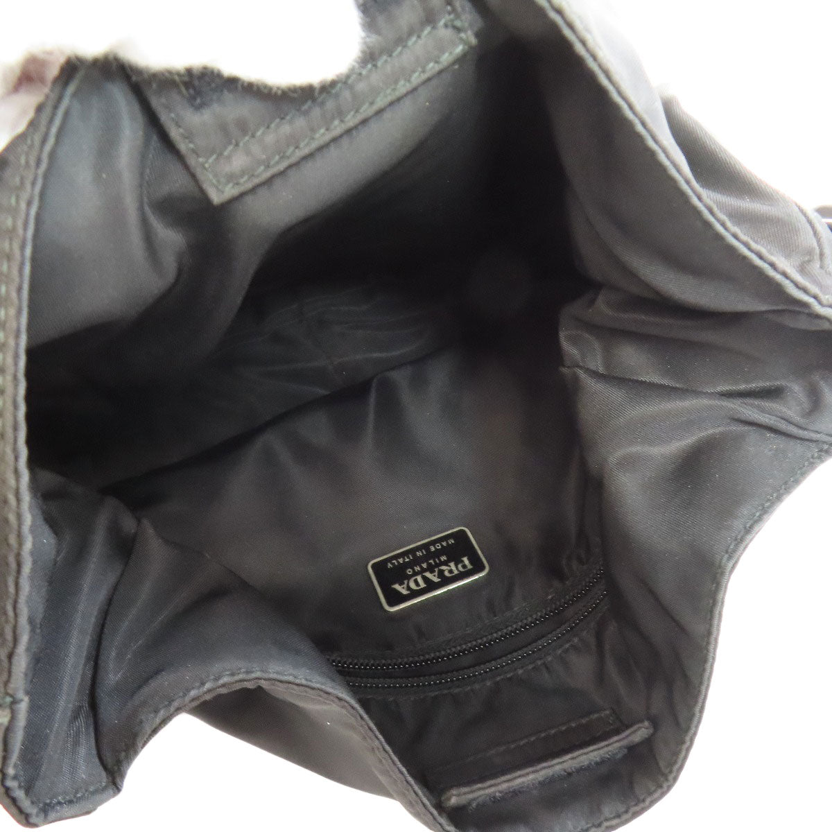 PRADA Handbag B8172 Nylon black logo Women Used Authentic