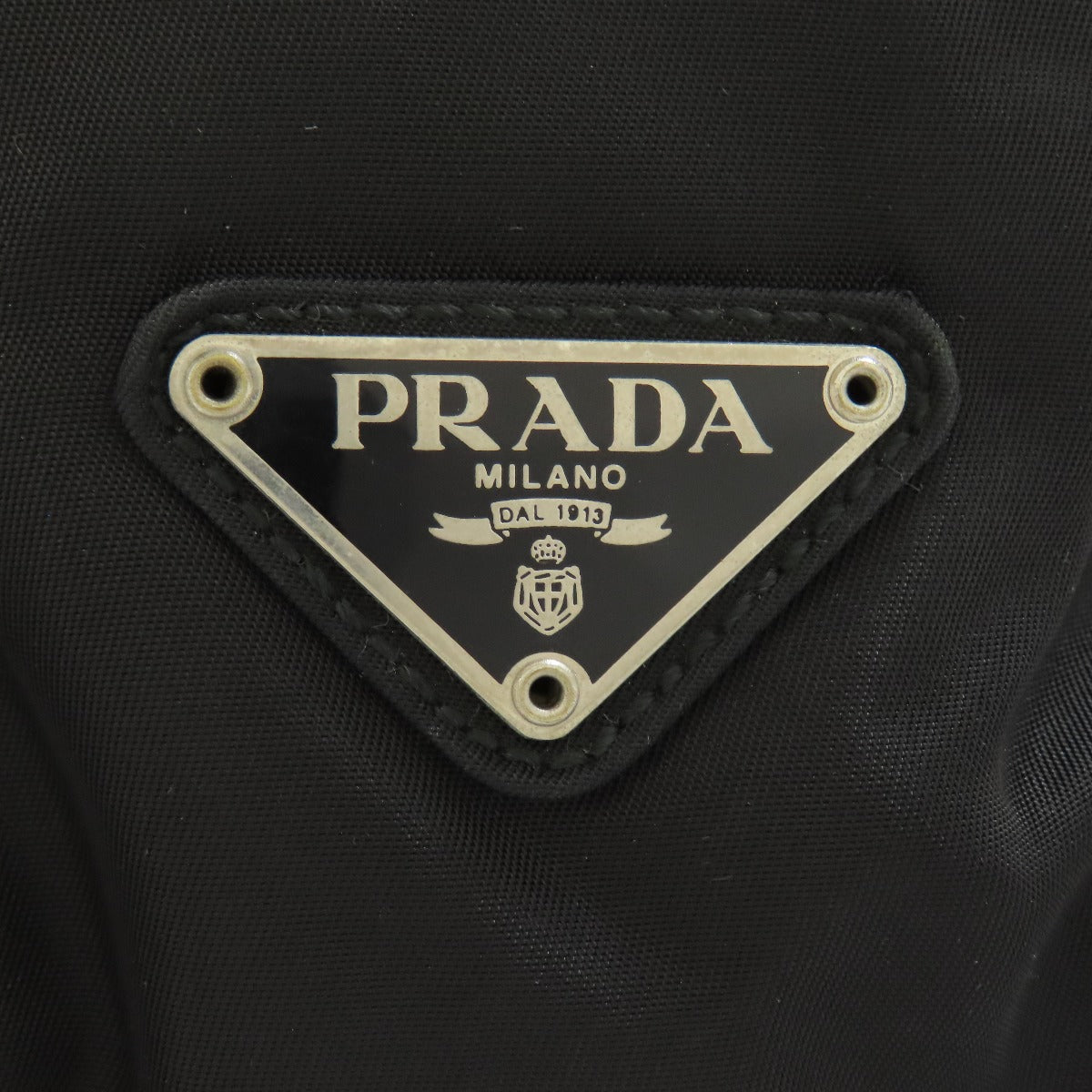 PRADA Handbag B8172 Nylon black logo Women Used Authentic