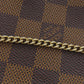 LOUIS VUITTON Accessory pouch N58009 Damier canvas Brown Mini Pochette Accessoires Women Used Authentic