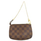 LOUIS VUITTON Accessory pouch N58009 Damier canvas Brown Mini Pochette Accessoires Women Used Authentic