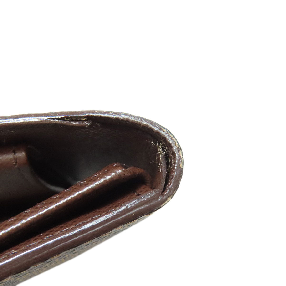 LOUIS VUITTON Bifold Wallet N60011 Damier canvas Brown Portefeuille Florin Women Used Authentic
