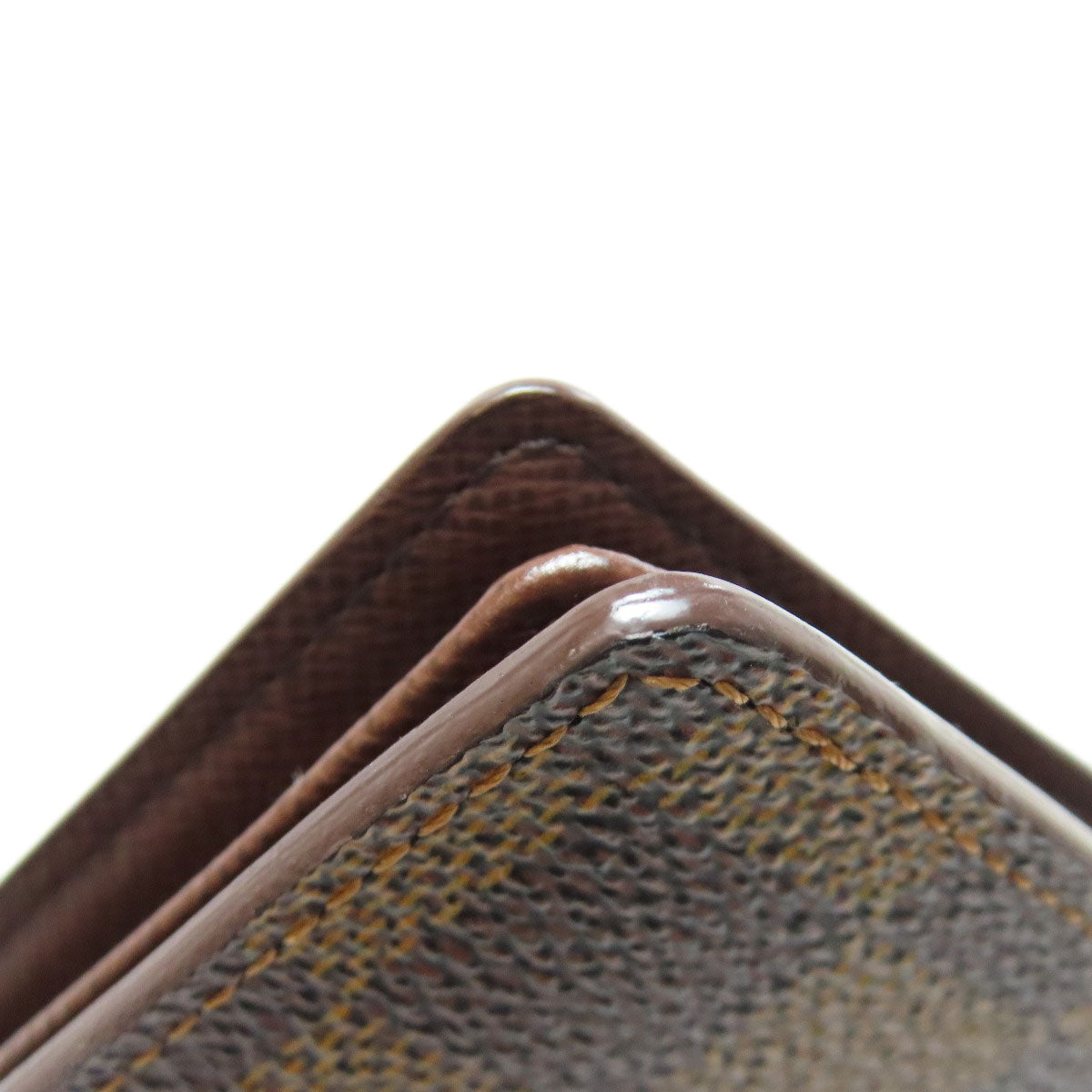 LOUIS VUITTON Bifold Wallet N60011 Damier canvas Brown Portefeuille Florin Women Used Authentic