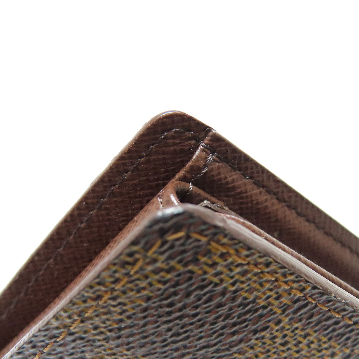 LOUIS VUITTON Bifold Wallet N60011 Damier canvas Brown Portefeuille Florin Women Used Authentic
