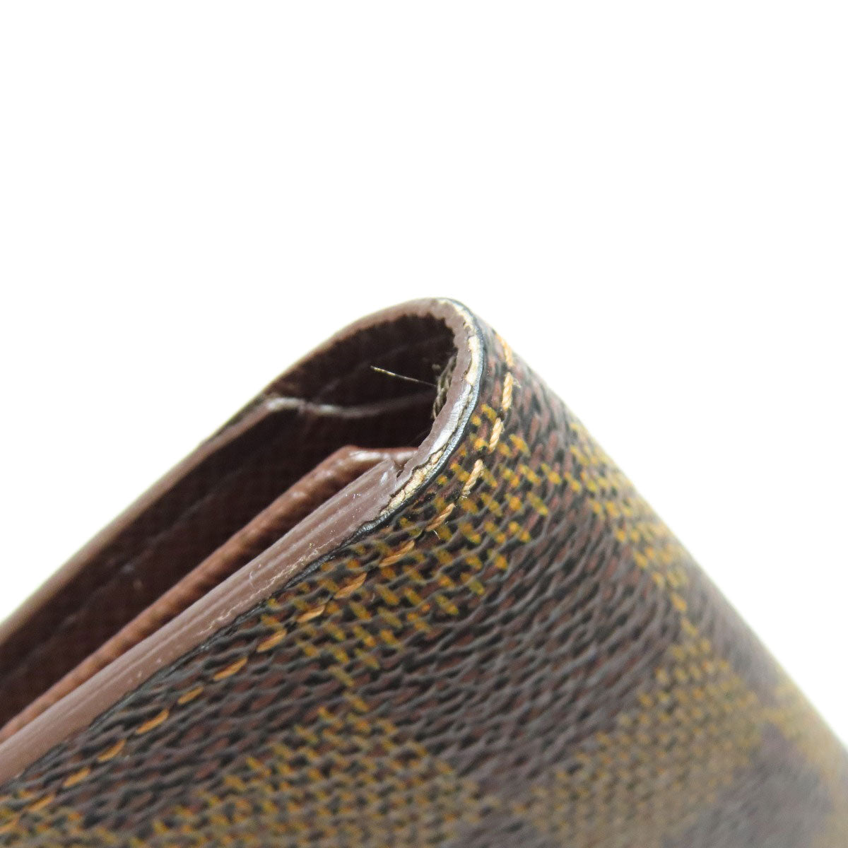 LOUIS VUITTON Bifold Wallet N60011 Damier canvas Brown Portefeuille Florin Women Used Authentic