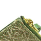 LOEWE Coin case Canvas, Leather green anagram Women Used Authentic