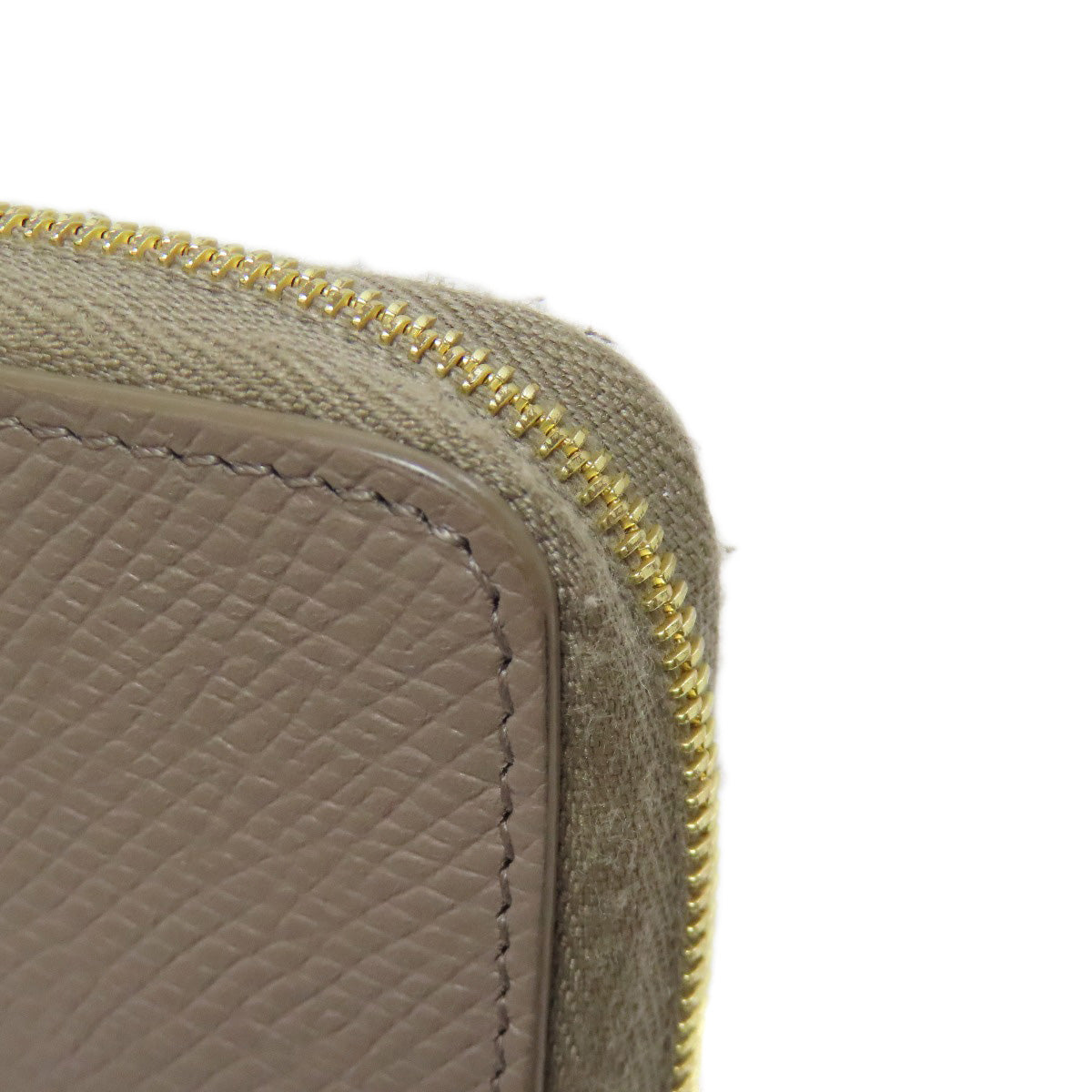 CELINE Coin case leather gray logo Women Used Authentic