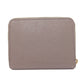 CELINE Coin case leather gray logo Women Used Authentic