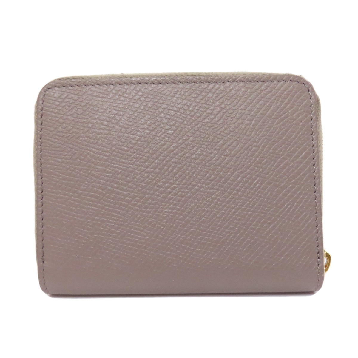 CELINE Coin case leather gray logo Women Used Authentic