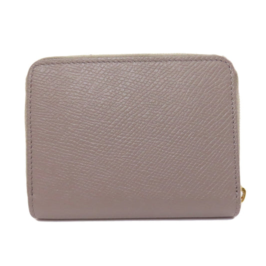 CELINE Coin case leather gray logo Women Used Authentic
