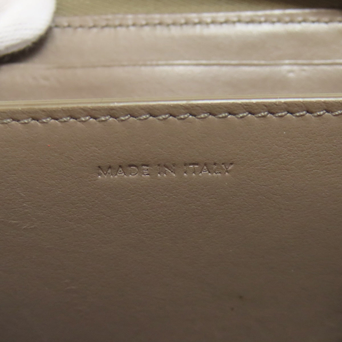 CELINE Coin case leather gray logo Women Used Authentic