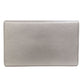 CHANEL Long Wallet Purse Calfskin Silver COCO Mark SilverMetal Women Used Authentic