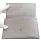 CHANEL Long Wallet Purse Calfskin Silver COCO Mark SilverMetal Women Used Authentic