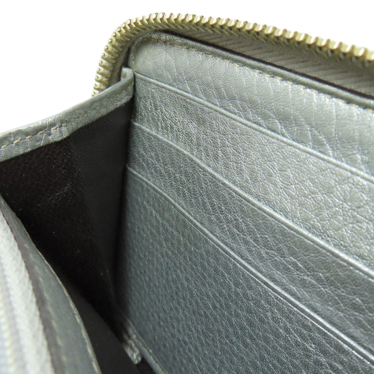 GUCCI Long Wallet Purse 224252 Canvas, Leather Brown GG Women Used Authentic
