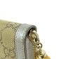 GUCCI Long Wallet Purse 224252 Canvas, Leather Brown GG Women Used Authentic