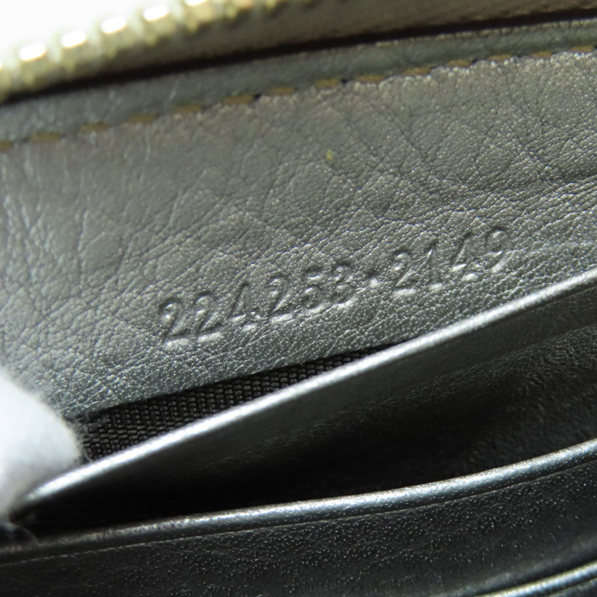 GUCCI Long Wallet Purse 224252 Canvas, Leather Brown GG Women Used Authentic