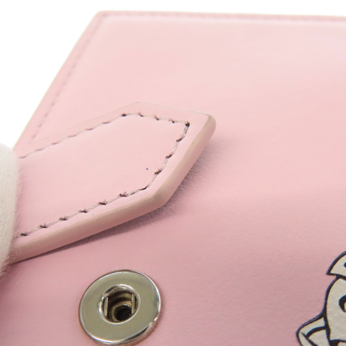 Givenchy Bifold Wallet leather pink 101 Dalmatians collaboration Women Used Authentic