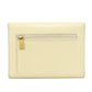 CHANEL Bifold Wallet Grained Calfskin Skin yellow COCO Mark Gold Metal Women Used Authentic
