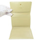 CHANEL Bifold Wallet Grained Calfskin Skin yellow COCO Mark Gold Metal Women Used Authentic