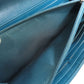 CHANEL Long Wallet Purse Calfskin blue Vstitch COCO Mark SilverMetal Women Used Authentic