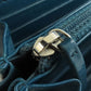 CHANEL Long Wallet Purse Calfskin blue Vstitch COCO Mark SilverMetal Women Used Authentic