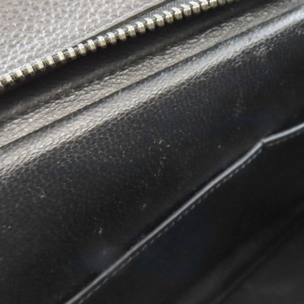 CELINE Handbag leather black Trapeze 2WAY Women Used Authentic