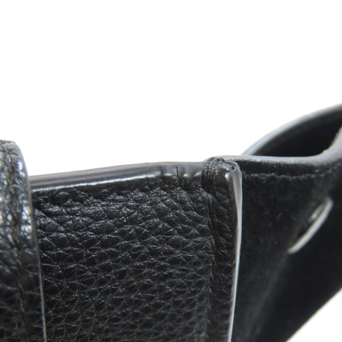 CELINE Handbag leather black Trapeze 2WAY Women Used Authentic