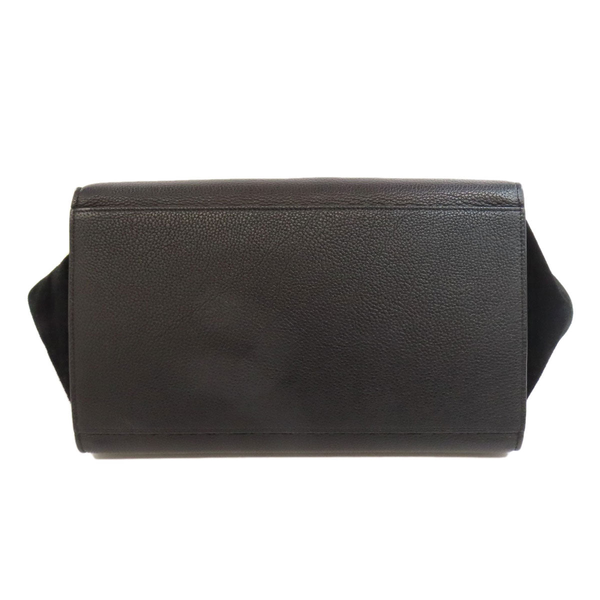 CELINE Handbag leather black Trapeze 2WAY Women Used Authentic