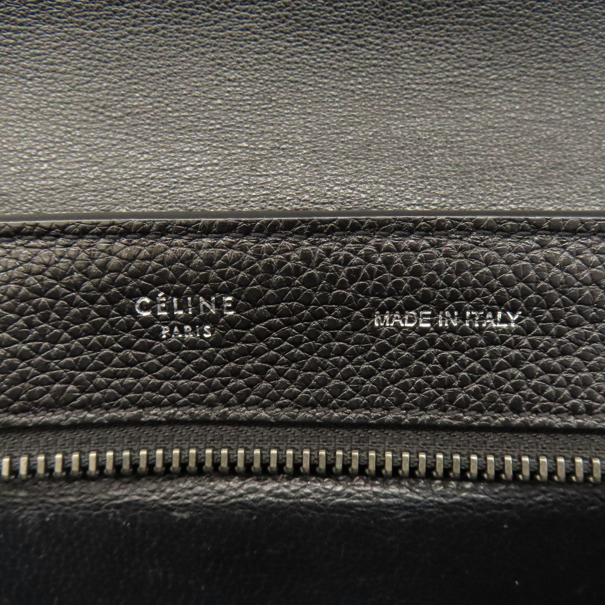 CELINE Handbag leather black Trapeze 2WAY Women Used Authentic