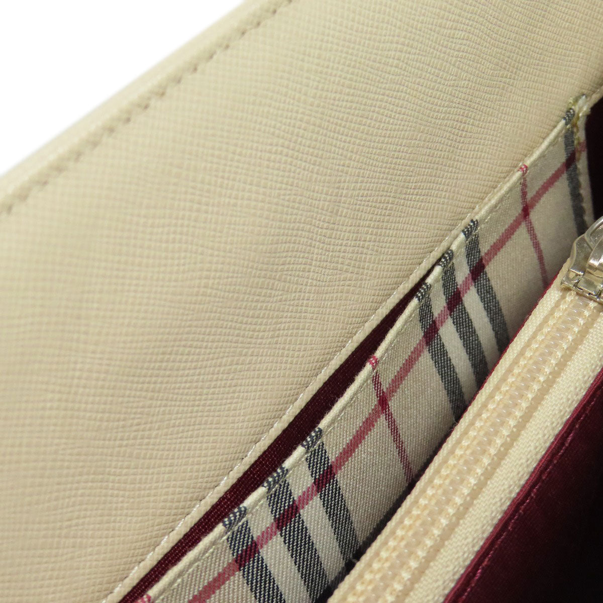 BURBERRY Handbag PVC beige logo Women Used Authentic