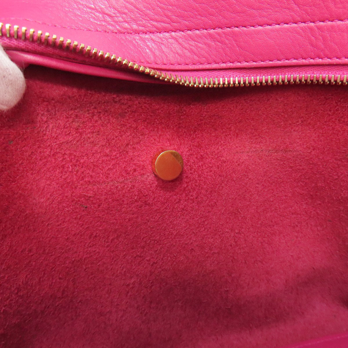 SAINT LAURENT Handbag leather pink Petit Cabas 2WAY Women Used Authentic