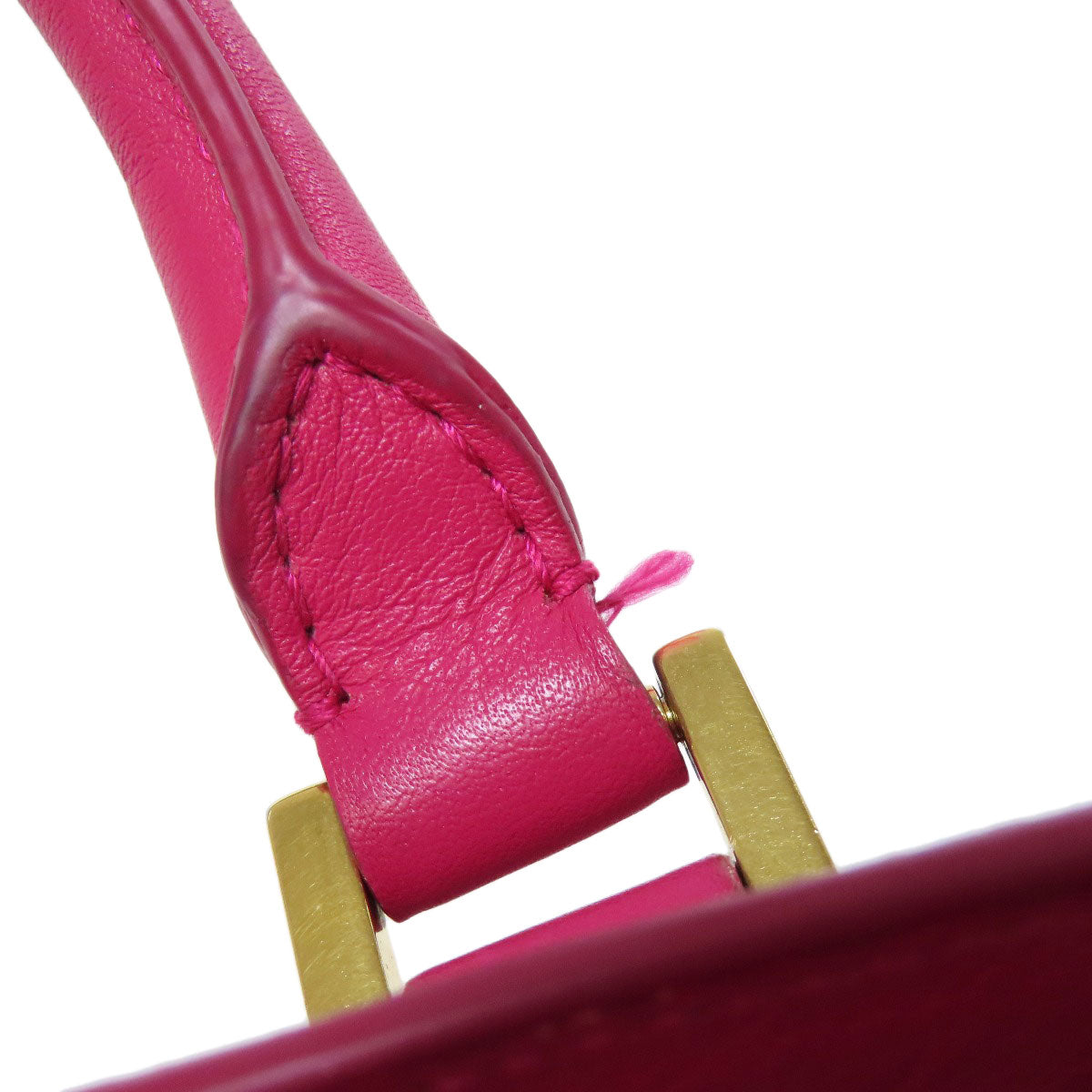 SAINT LAURENT Handbag leather pink Petit Cabas 2WAY Women Used Authentic