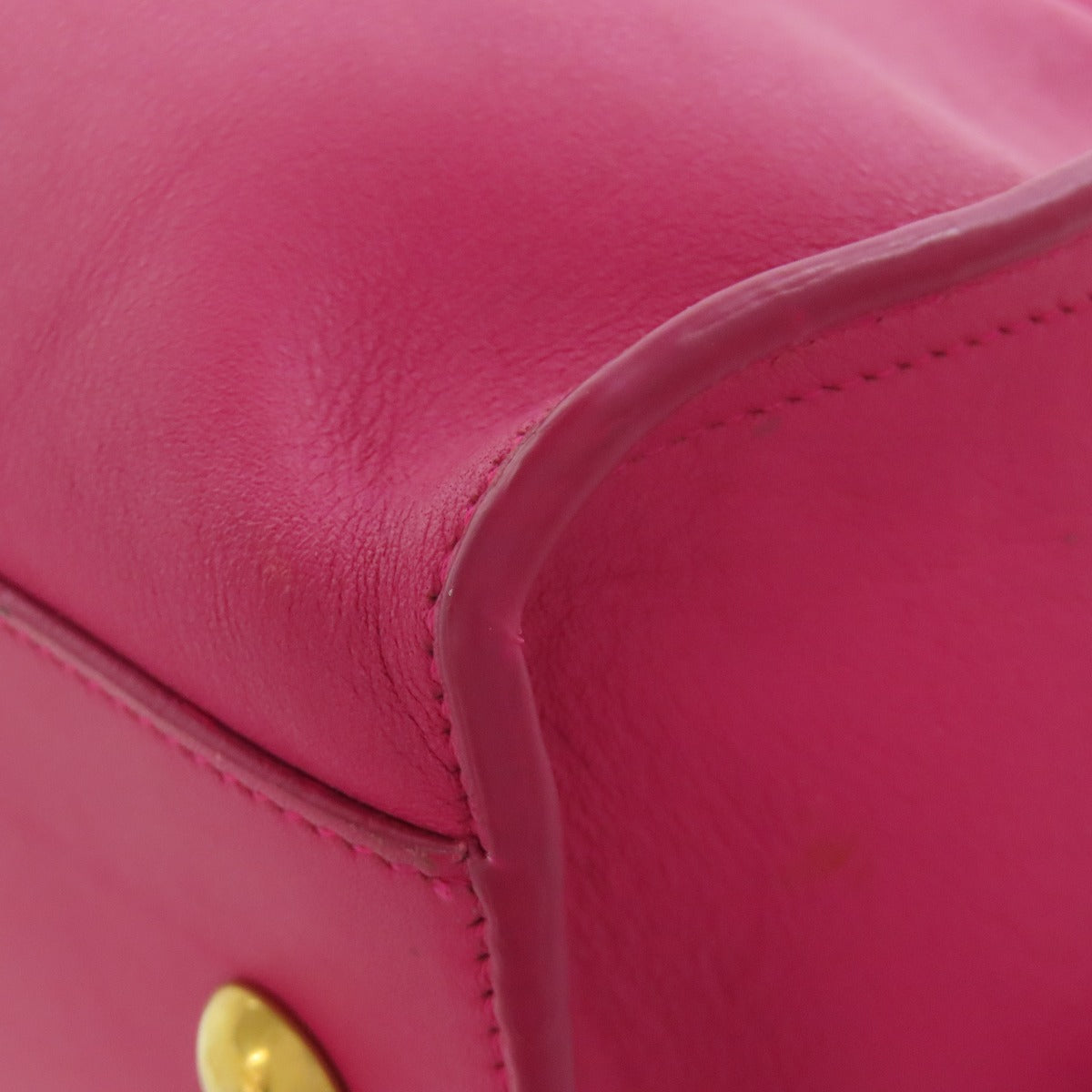 SAINT LAURENT Handbag leather pink Petit Cabas 2WAY Women Used Authentic