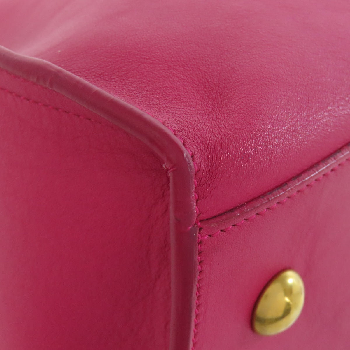 SAINT LAURENT Handbag leather pink Petit Cabas 2WAY Women Used Authentic