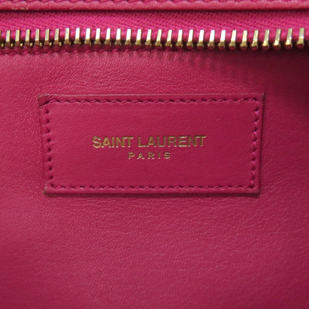 SAINT LAURENT Handbag leather pink Petit Cabas 2WAY Women Used Authentic