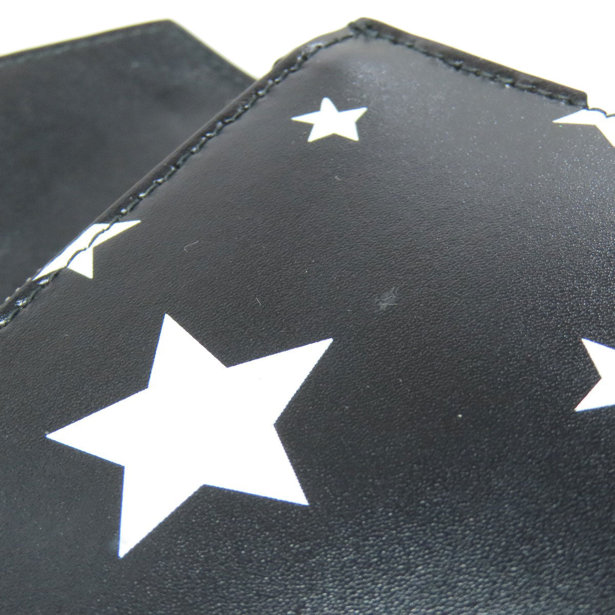 BALENCIAGA Long Wallet Purse 499207 Calfskin black Star motif Women Used Authentic