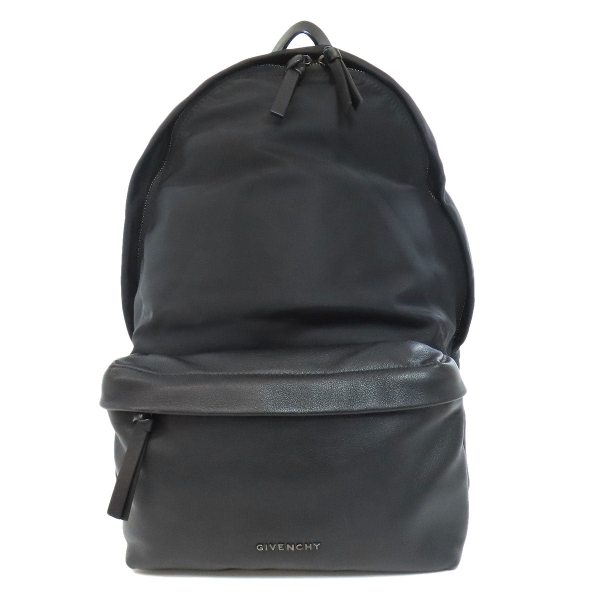 Givenchy Backpack Nylon, Leather black logo Women Used Authentic