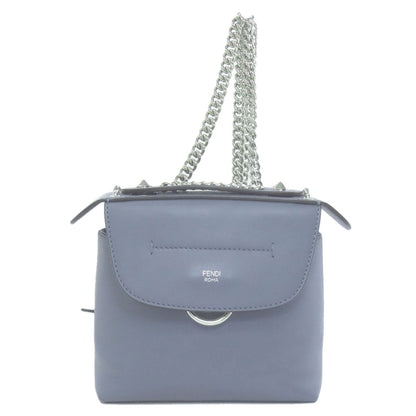 FENDI Backpack Calfskin blue Bag to School Mini 2WAY Women Used Authentic